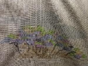 アンティーク　樹木模様織り出し本場泥大島紬着物(7マルキ)